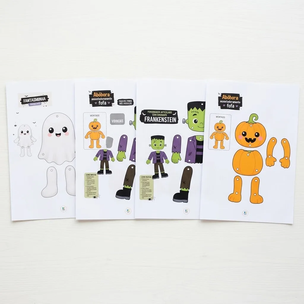 Halloween para brincar -Monstrinhos Articulados Educação Infantil pdf — imagem 4