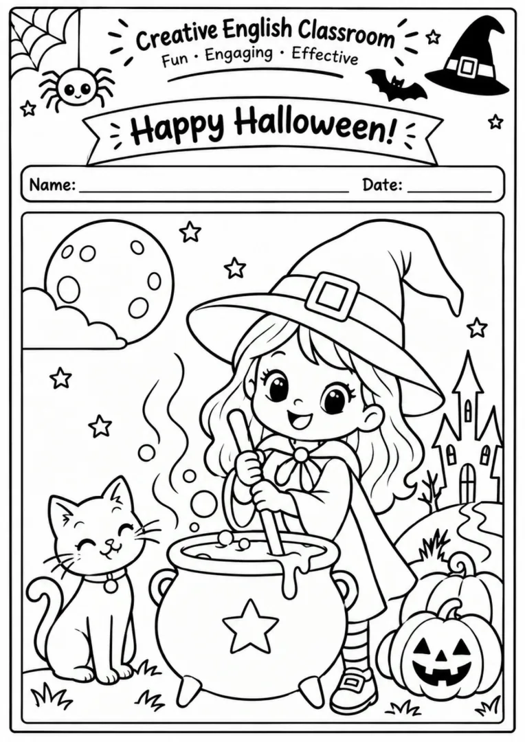 Halloween para Colorir – 14 Desenhos Educação Infantil Pdf — imagem 2