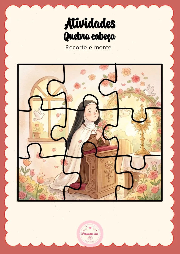 História e atividades de Santa Teresinha do Menino Jesus. Ensino religioso. 5 a 12 anos em PDF — imagem 5