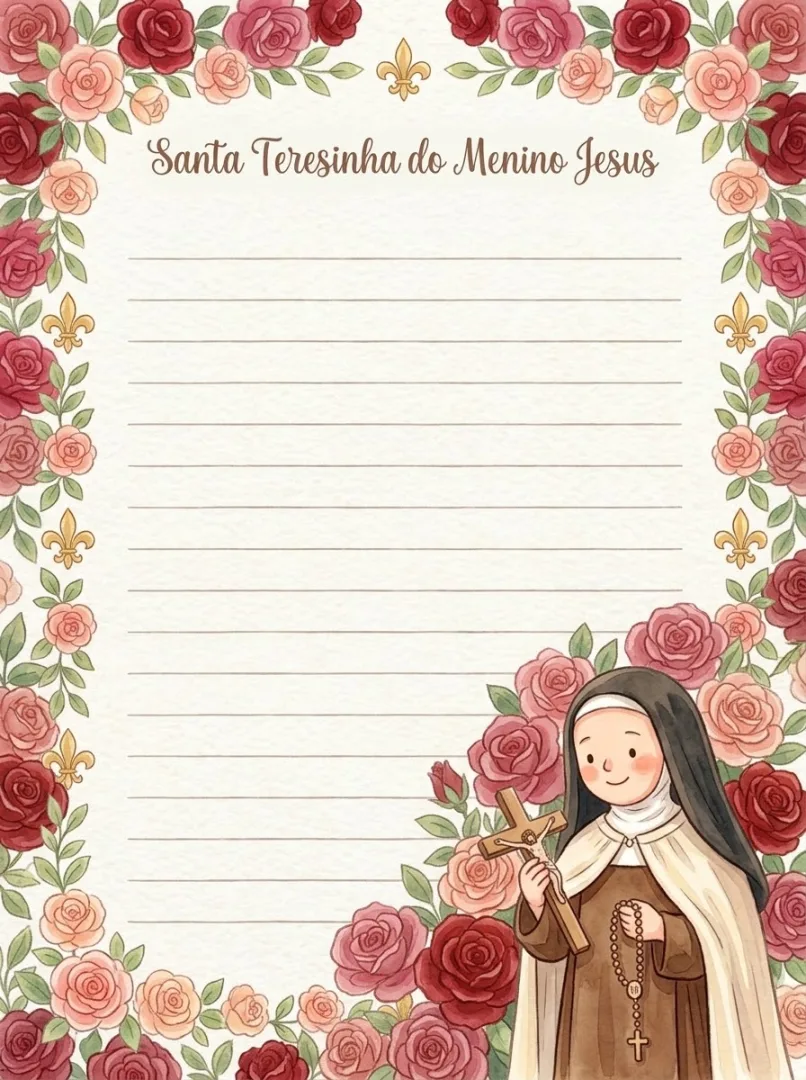 História e atividades de Santa Teresinha do Menino Jesus. Ensino religioso. 5 a 12 anos em PDF — imagem 3