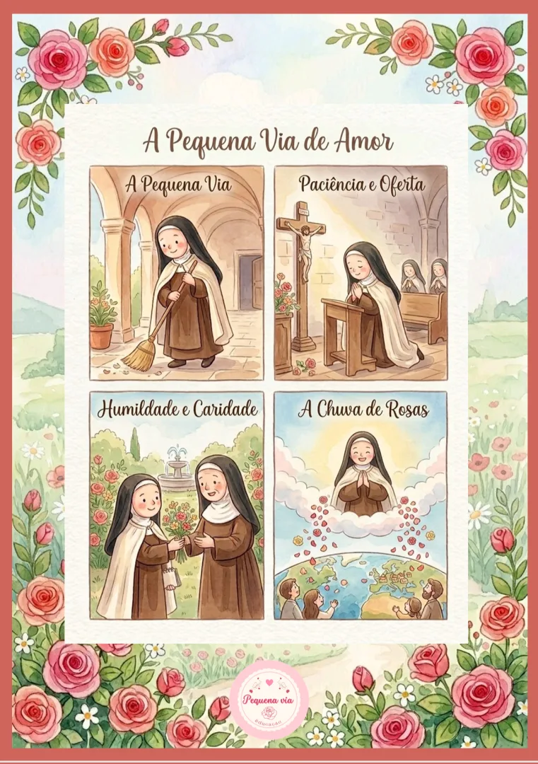 História e atividades de Santa Teresinha do Menino Jesus. Ensino religioso. 5 a 12 anos em PDF — imagem 2