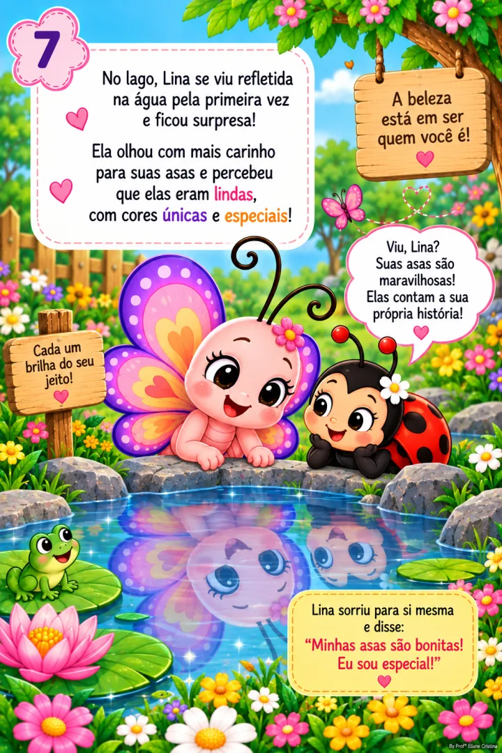 História Infantil: Lina, a Borboletinha que Aprendeu a Ser Feliz | PDF — imagem 4