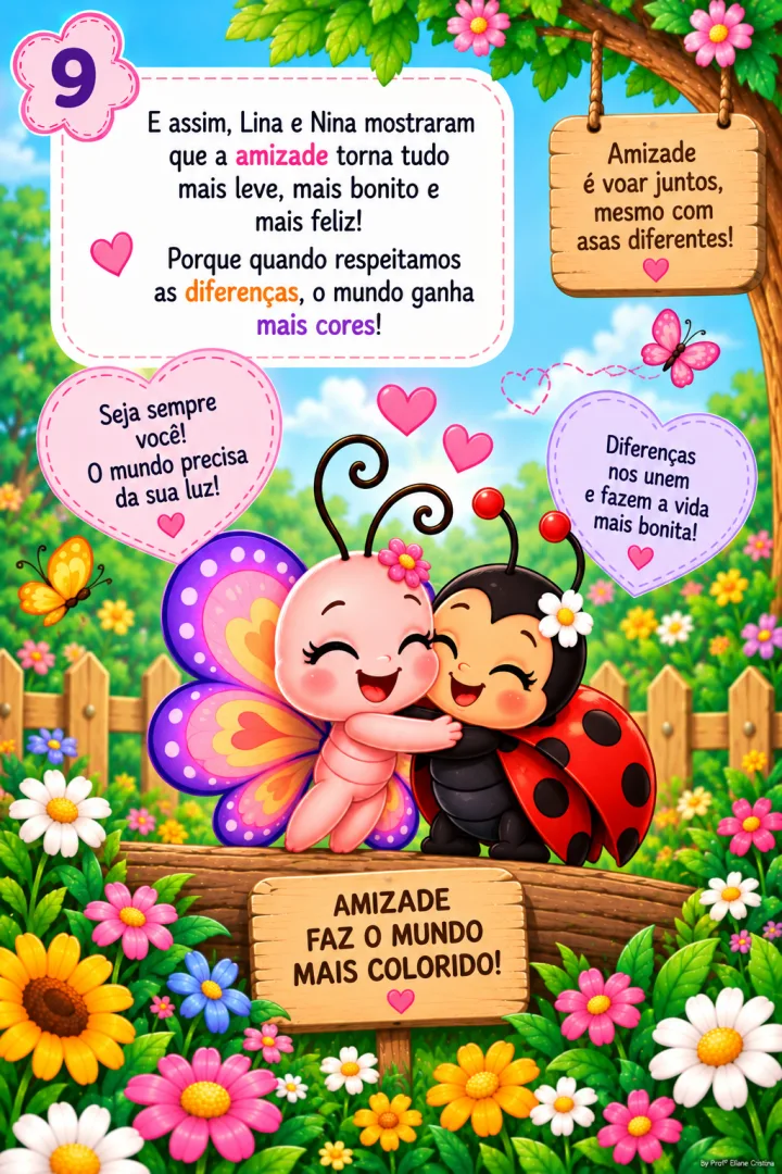 História Infantil: Lina, a Borboletinha que Aprendeu a Ser Feliz | PDF — imagem 5