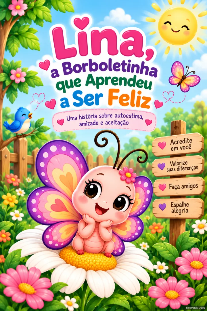 História Infantil: Lina, a Borboletinha que Aprendeu a Ser Feliz | PDF — imagem 2