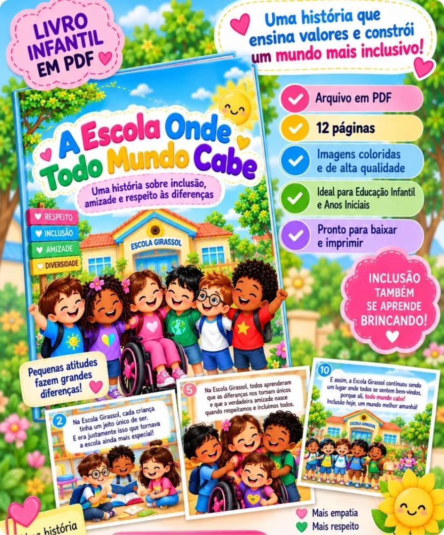 História Infantil Sobre Inclusão - A Escola Onde Todo Mundo Cabe — imagem 5