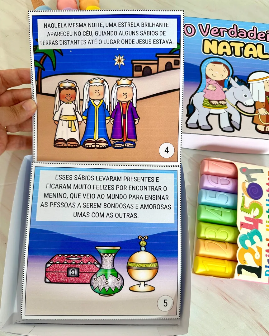 História na Caixa O Verdadeiro Natal — Educação Infantil em PDF — imagem 6