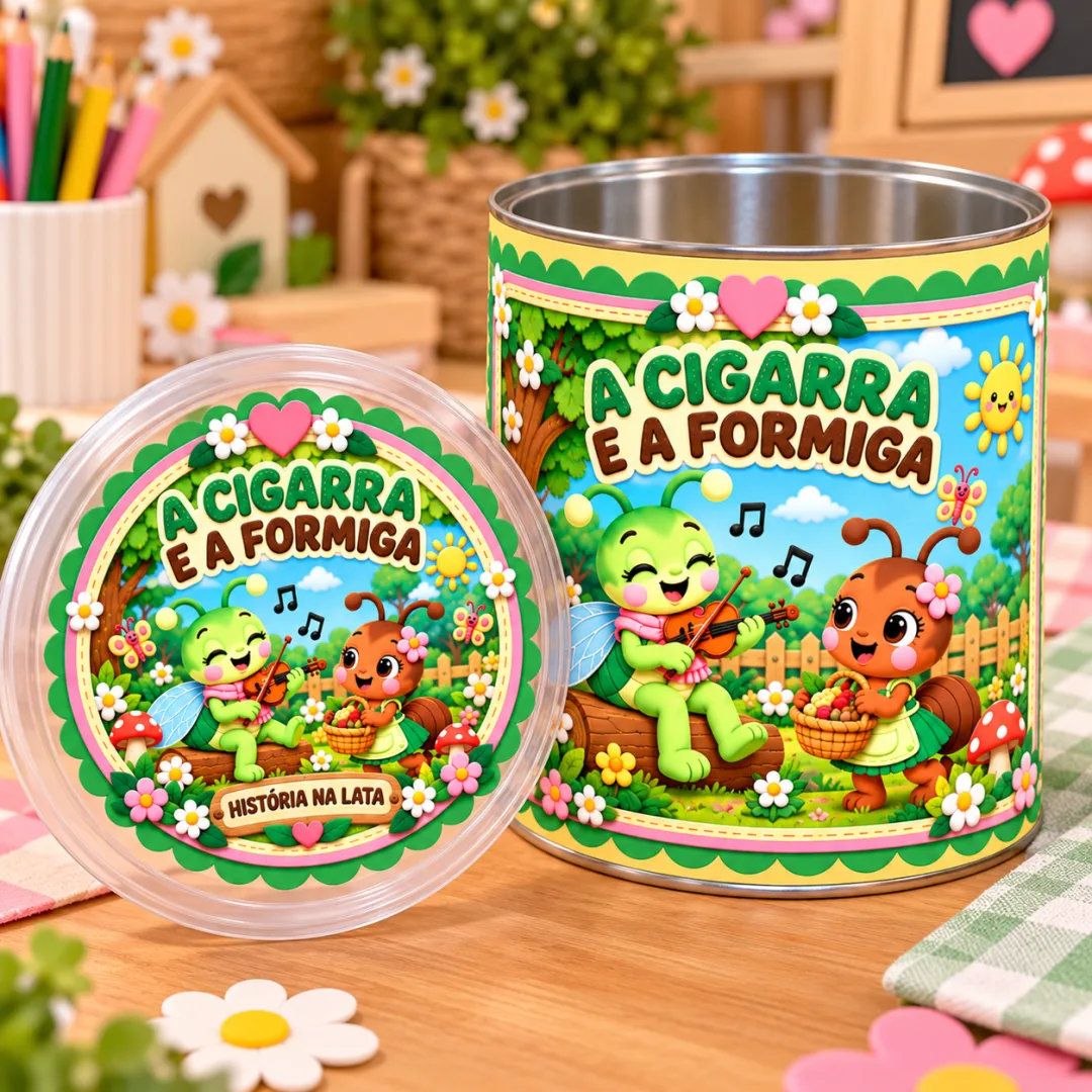 História Na Lata – A Cigarra E A Formiga - Kit - Educação Infantil - Arquivo Digital — imagem 4