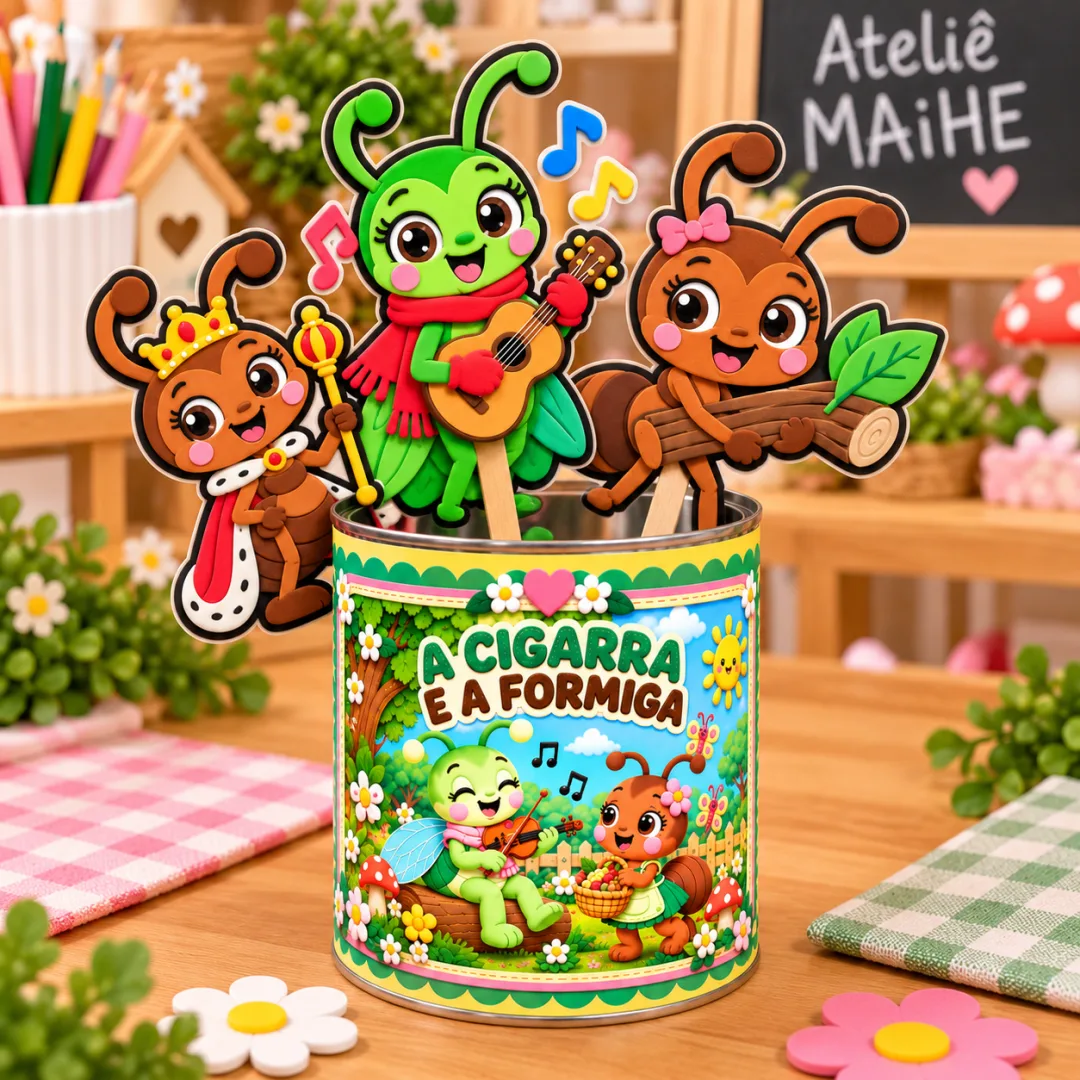 História Na Lata – A Cigarra E A Formiga - Kit - Educação Infantil - Arquivo Digital — imagem 3