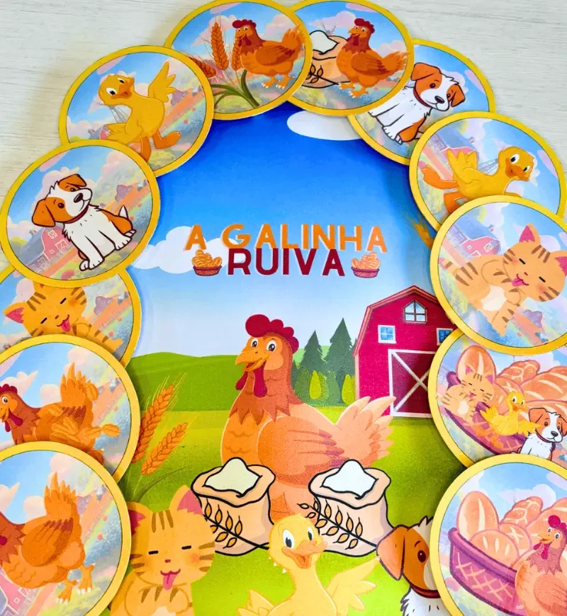 História na Luva A Galinha Ruiva PDF Educação Infantil  — imagem 4
