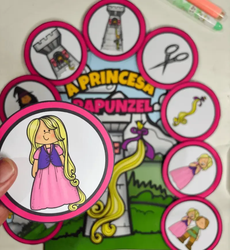 História na Luva: Princesa Rapunzel - PDF Educação Infantil — imagem 4