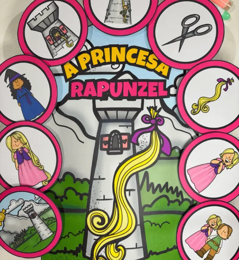 História na Luva: Princesa Rapunzel - PDF Educação Infantil — imagem 5