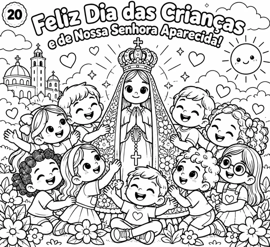História Nossa Senhora Aparecida - Dia das Crianças - PDF "20 Páginas" Educação Infantil e Fundamental — imagem 5