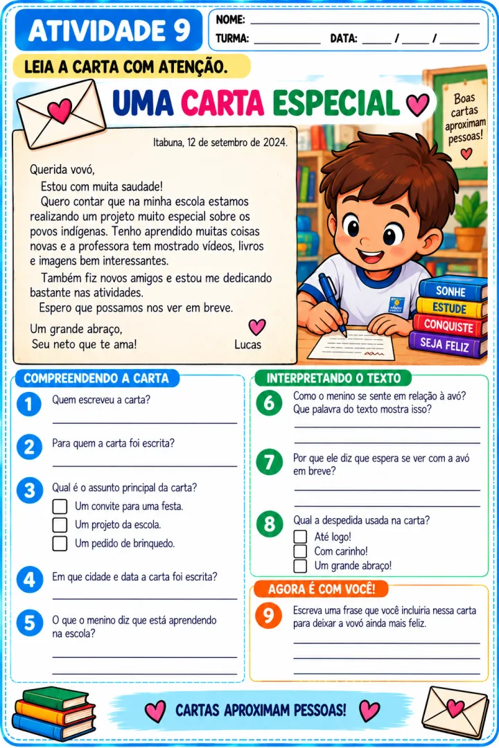 Interpretação de texto 3⁰ ano - 12 atividades. — imagem 3