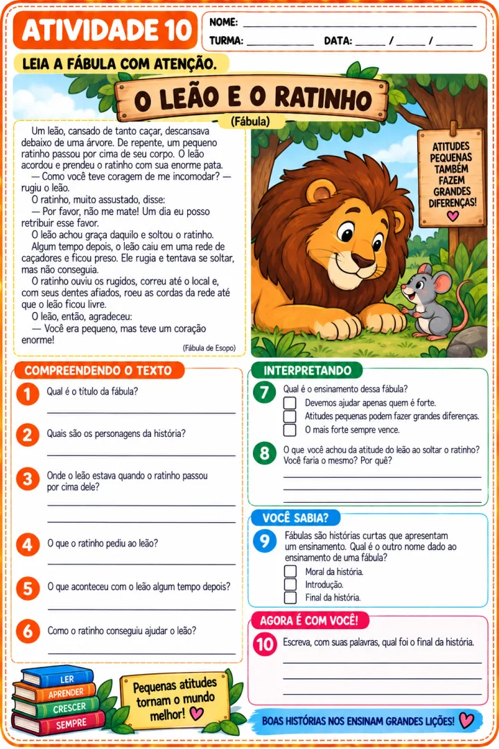 Interpretação de texto 3⁰ ano - 12 atividades. — imagem 6