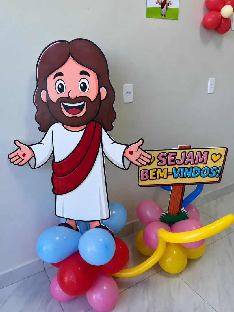 Jesus Sejam Bem-Vindos | Display de Chão em PDF para Ministério Infantil — imagem 2