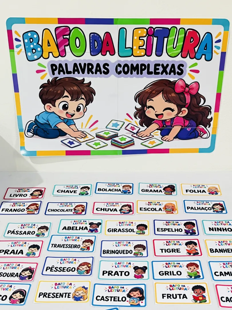 Jogo Bafo da Leitura Palavras Complexas para Educação Infantil e Anos Iniciais em PDF! — imagem 5
