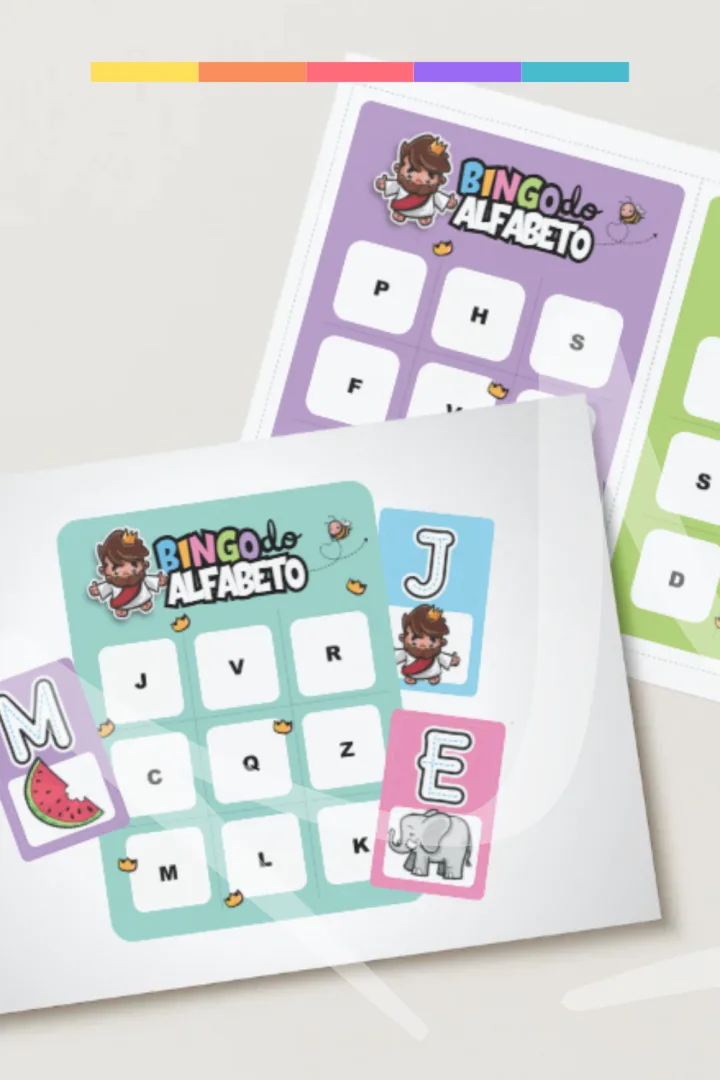 Jogo Bingo do Alfabeto Ilustrado “J de Jesus e J de Jacaré” — imagem 3