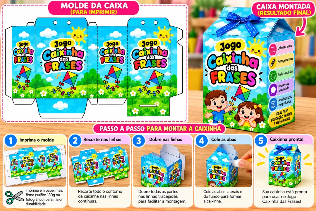 Jogo Caixinha das Frases PDF - Alfabetização — imagem 3