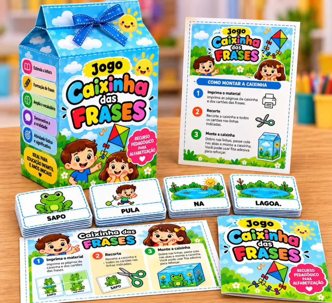Jogo Caixinha das Frases PDF - Alfabetização — imagem 2