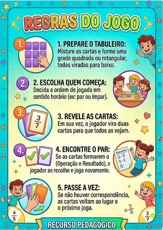 Jogo com operações de frações para alunos do 5º ano em PDF — imagem 3