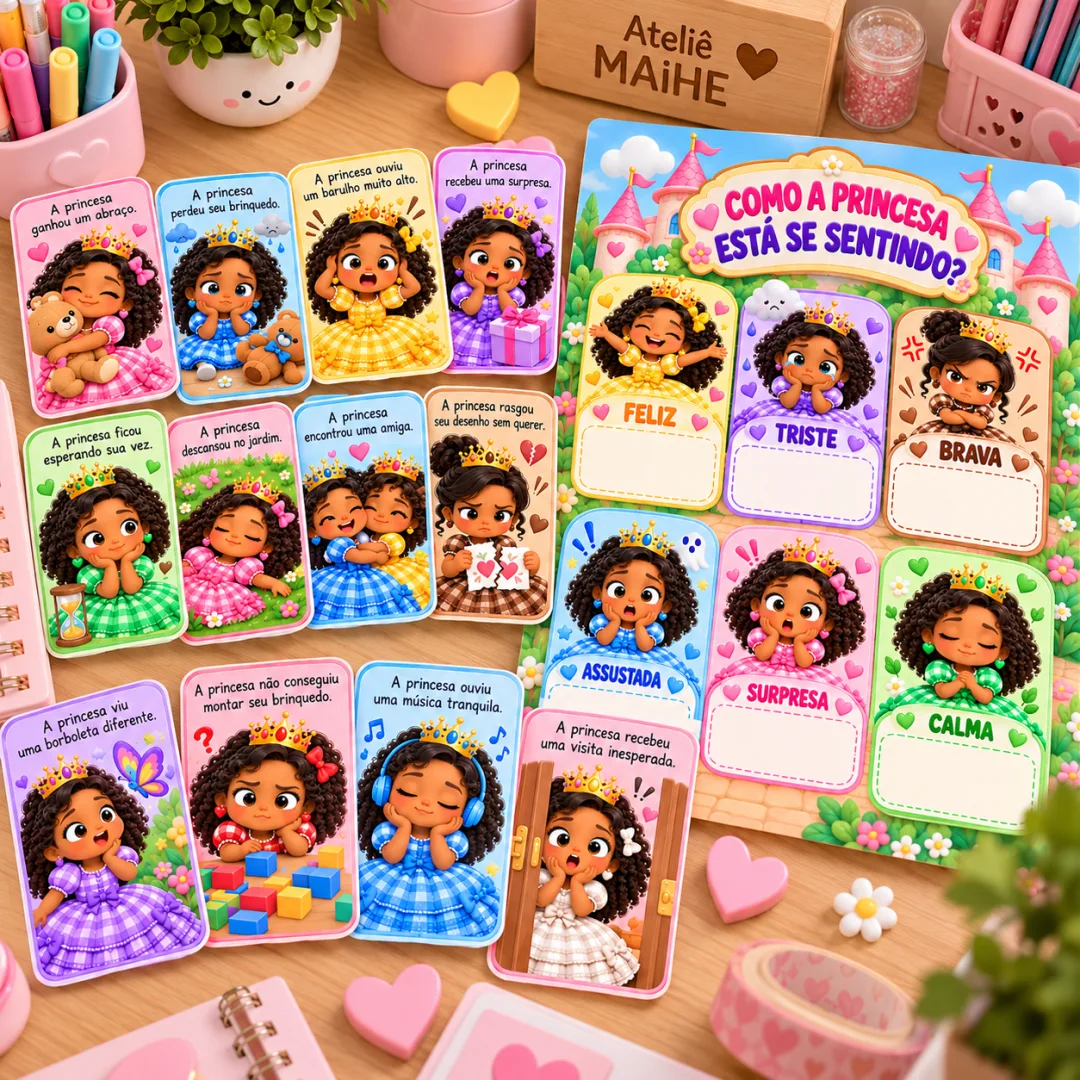 Jogo Como A Princesa Está Se Sentindo? - A Princesa Do Vestido Xadrez - Educação Infantil - Arquivo Digital — imagem 4
