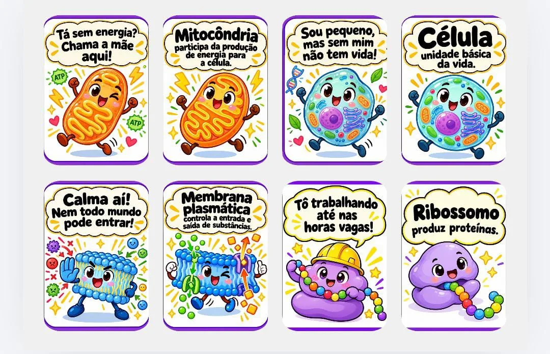 Jogo da memória: Células e níveis de organização 6°ano em PDF — imagem 2
