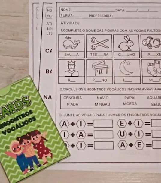 JOGO DA MEMÓRIA DOS ENCONTROS VOCÁLICOS — imagem 3