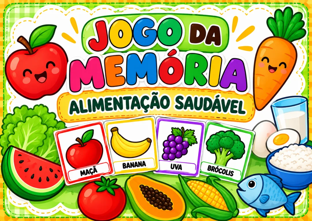Jogo da Memória Alimentação Saudável - Educação Infantil - PDF — imagem 2