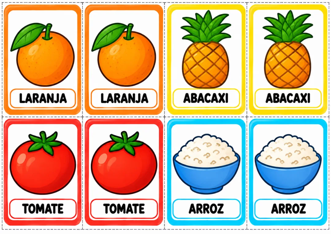 Jogo da Memória Alimentação Saudável - Educação Infantil - PDF — imagem 6