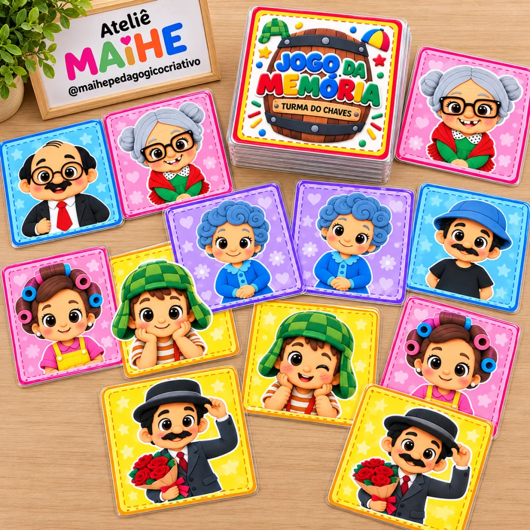 Jogo Da Memória Turma do Chaves - Educação Infantil - Arquivo Digital — imagem 2