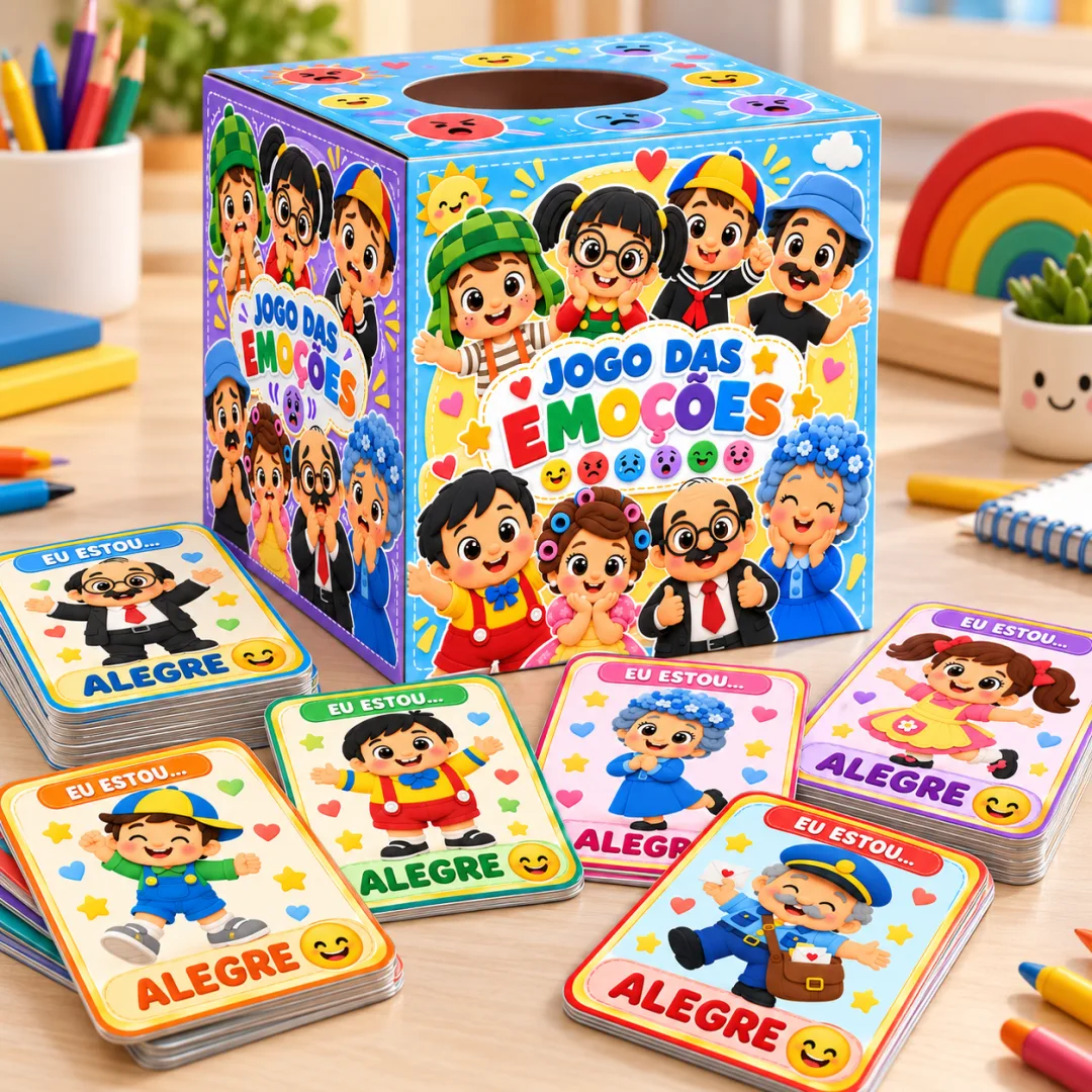 Jogo Das Emoções Turma Do Chaves - Arquivo Digital - Educação Infantil — imagem 2