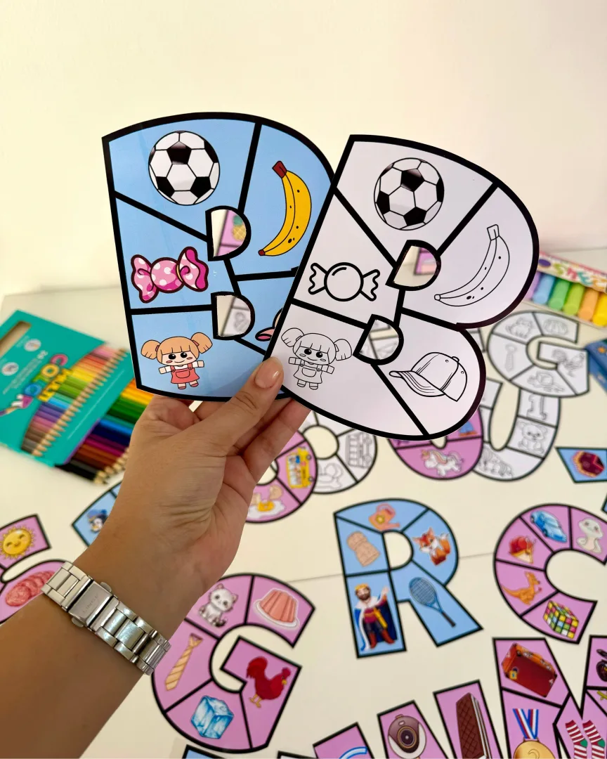 Jogo do Alfabeto — Quebra-Cabeça, Recorte e Parede em PDF — imagem 2