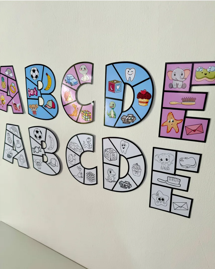 Jogo do Alfabeto — Quebra-Cabeça, Recorte e Parede em PDF — imagem 4
