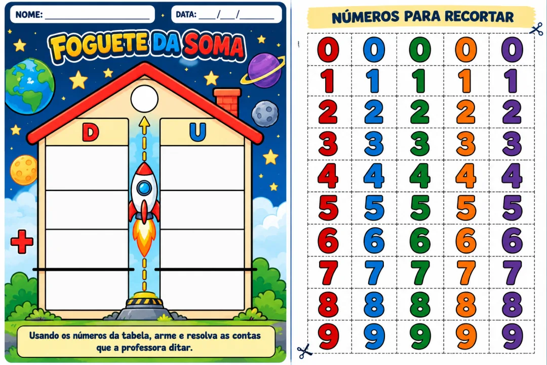 Jogo Foguete da Adição - Matemática - 3º Ano - PDF — imagem 2