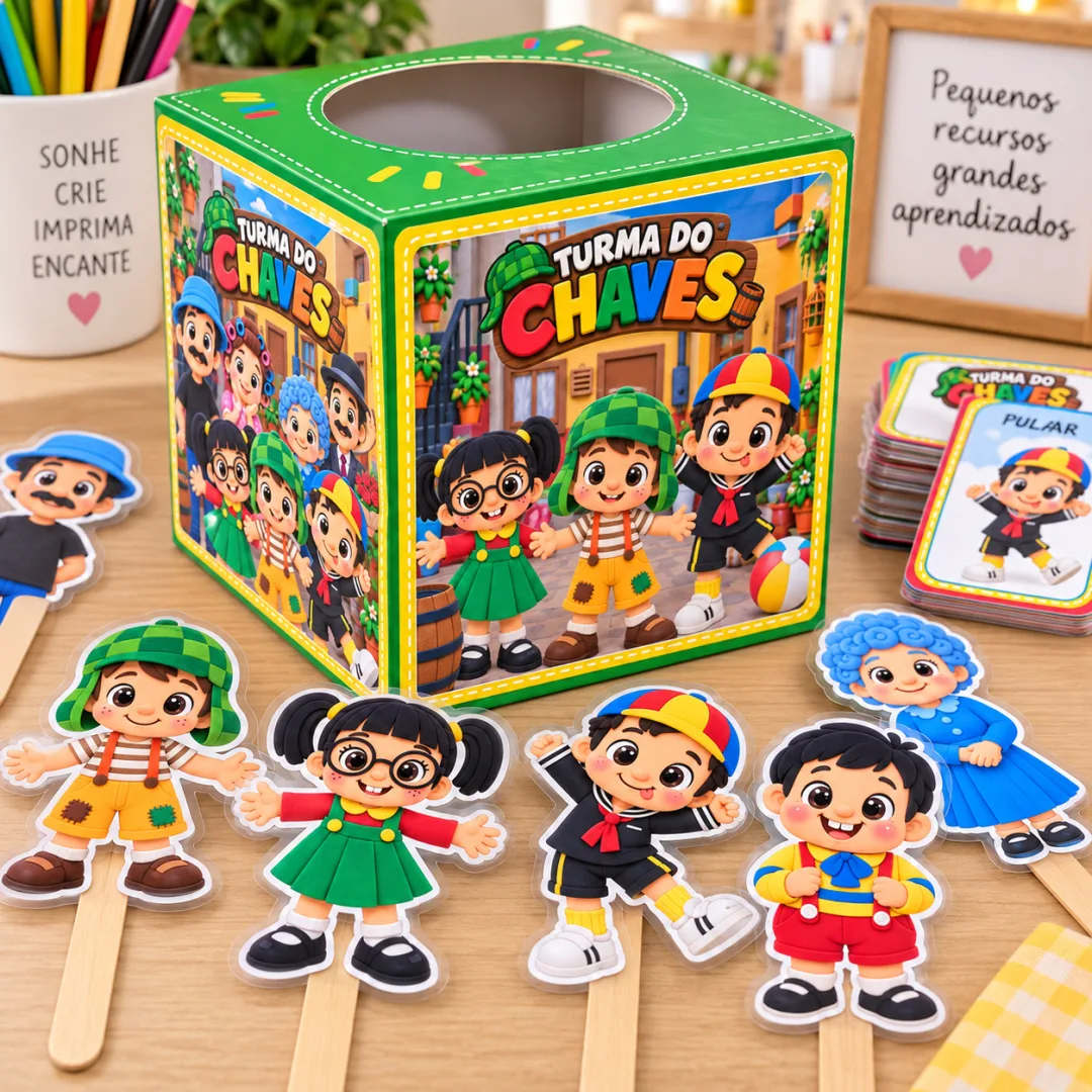 Lata / Caixa Turma Do Chaves - Educação infantil - Arquivo Digital - Contação de História — imagem 3