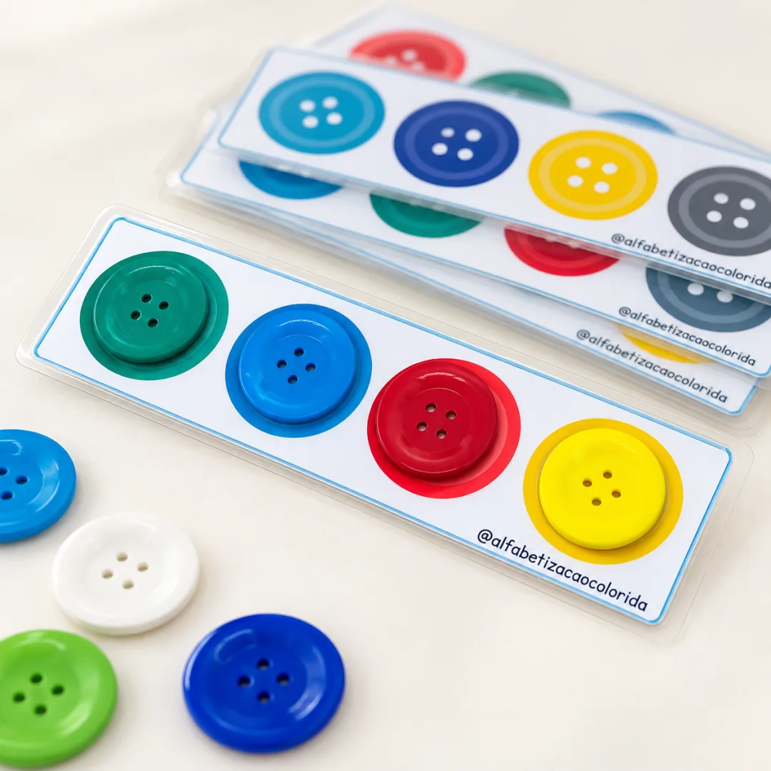 Jogo Pareamento de Botões e Cores em PDF – Atividade de Coordenação Motora e Percepção Visual — imagem 2