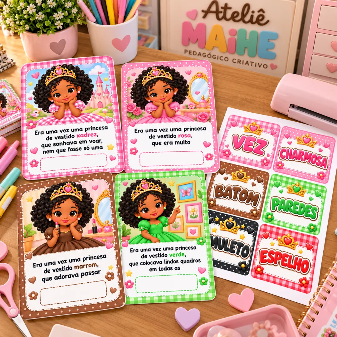 Jogo Pedagógico Complete O Poema — A Princesa Do Vestido Xadrez - Educação Infantil - Arquivo Digital — imagem 4