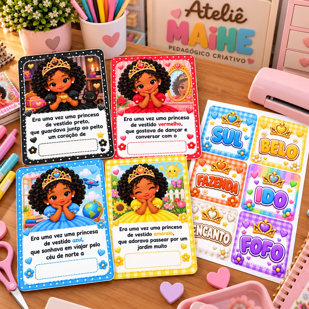 Jogo Pedagógico Complete O Poema — A Princesa Do Vestido Xadrez - Educação Infantil - Arquivo Digital — imagem 3