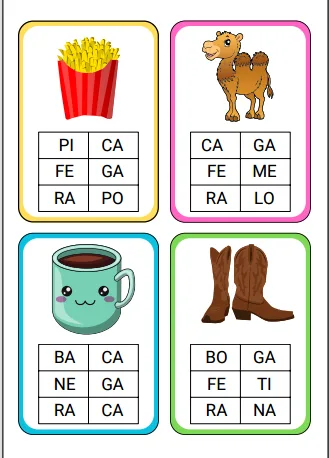 Jogo Pedagógico-Encontre as Sílabas em PDF — imagem 4