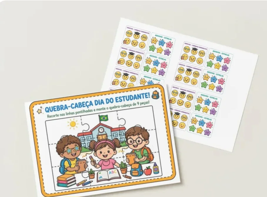 Jogo Quebra Cabeça - Dia do Estudante - PDF — imagem 2