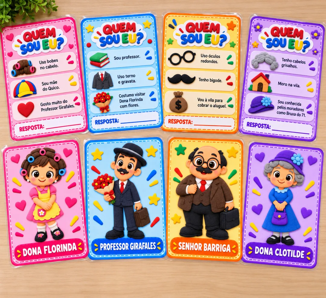 Jogo Quem Sou Eu? Turma do Chaves - Educação infantil - Arquivo Digital — imagem 3