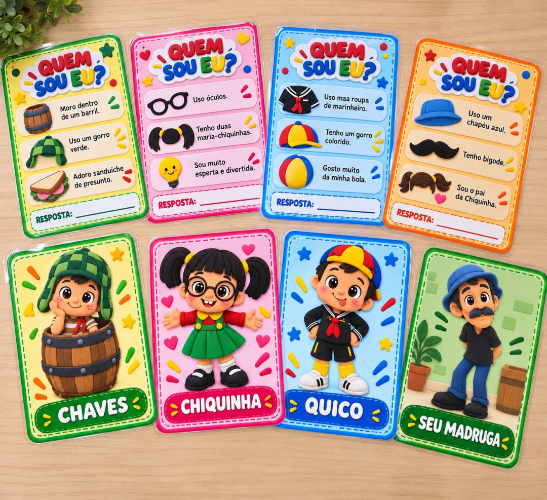 Jogo Quem Sou Eu? Turma do Chaves - Educação infantil - Arquivo Digital — imagem 2