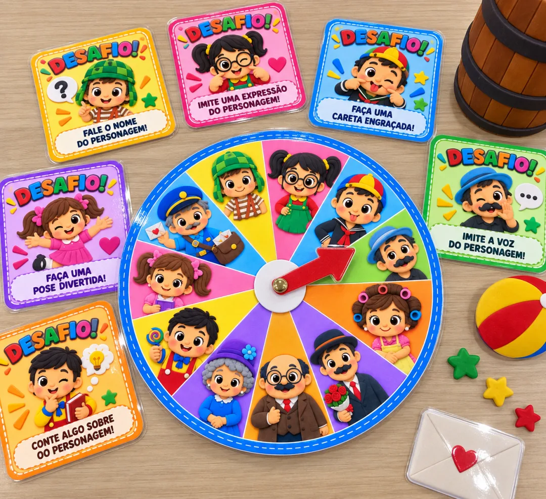 Jogo Roleta Dos Personagens — Turma Do Chaves - Educação Infantil - Arquivo Digital — imagem 2