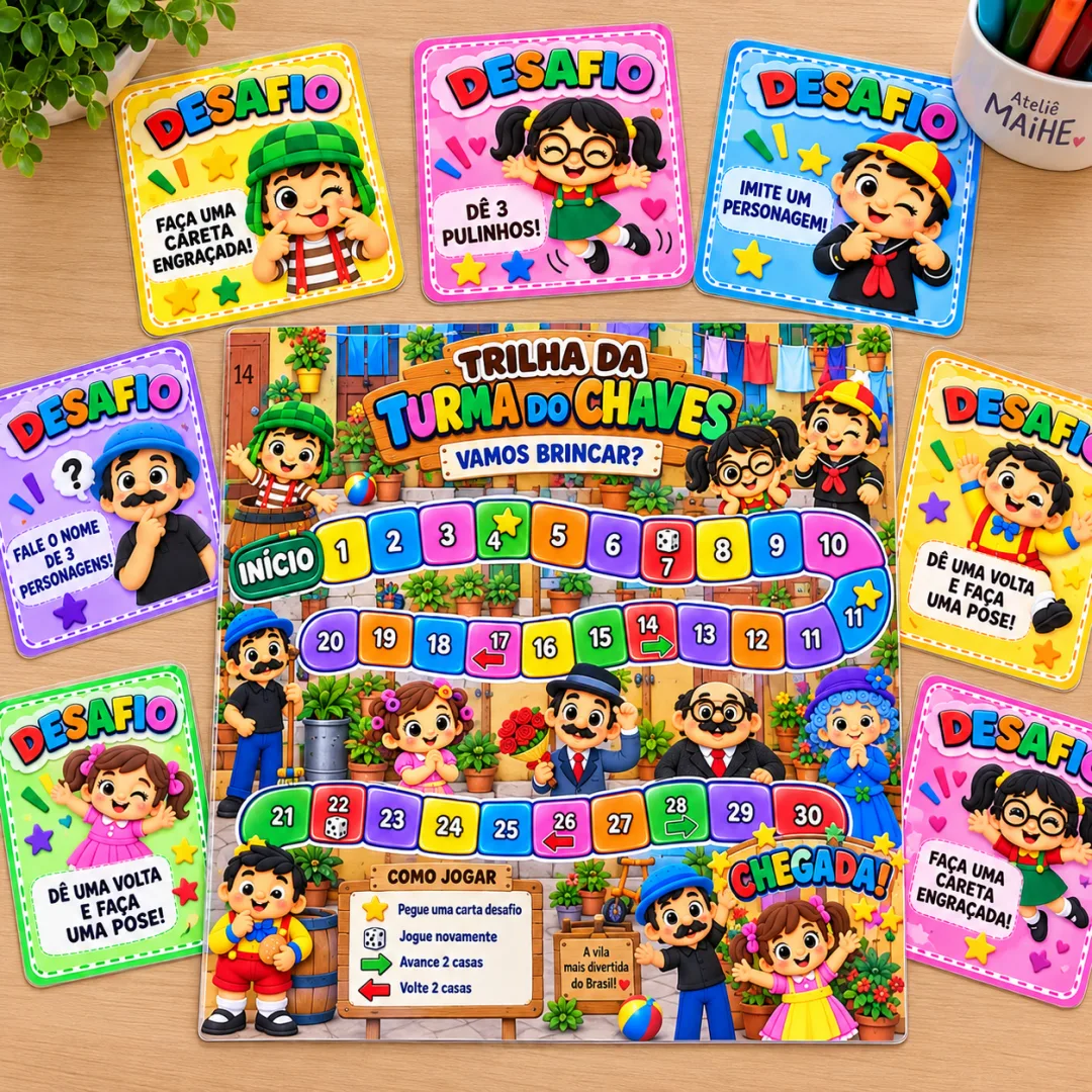 Jogo Trilha Da Turma Do Chaves - Educação Infantil - Arquivo Digital  — imagem 2