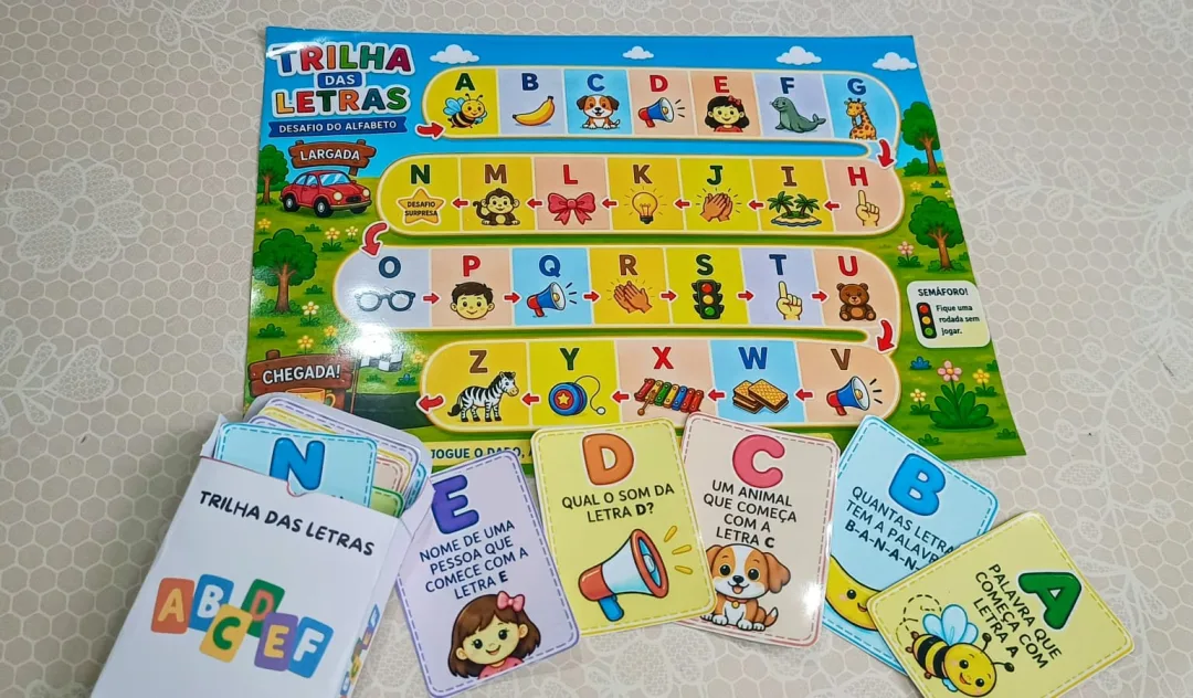 Jogo Trilha das Letras - Arquivo em PDF - Alfabetização — imagem 2
