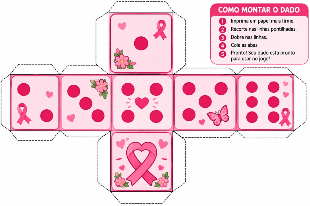 Jogo Trilha Outubro Rosa - Educação Infantil - PDF — imagem 3
