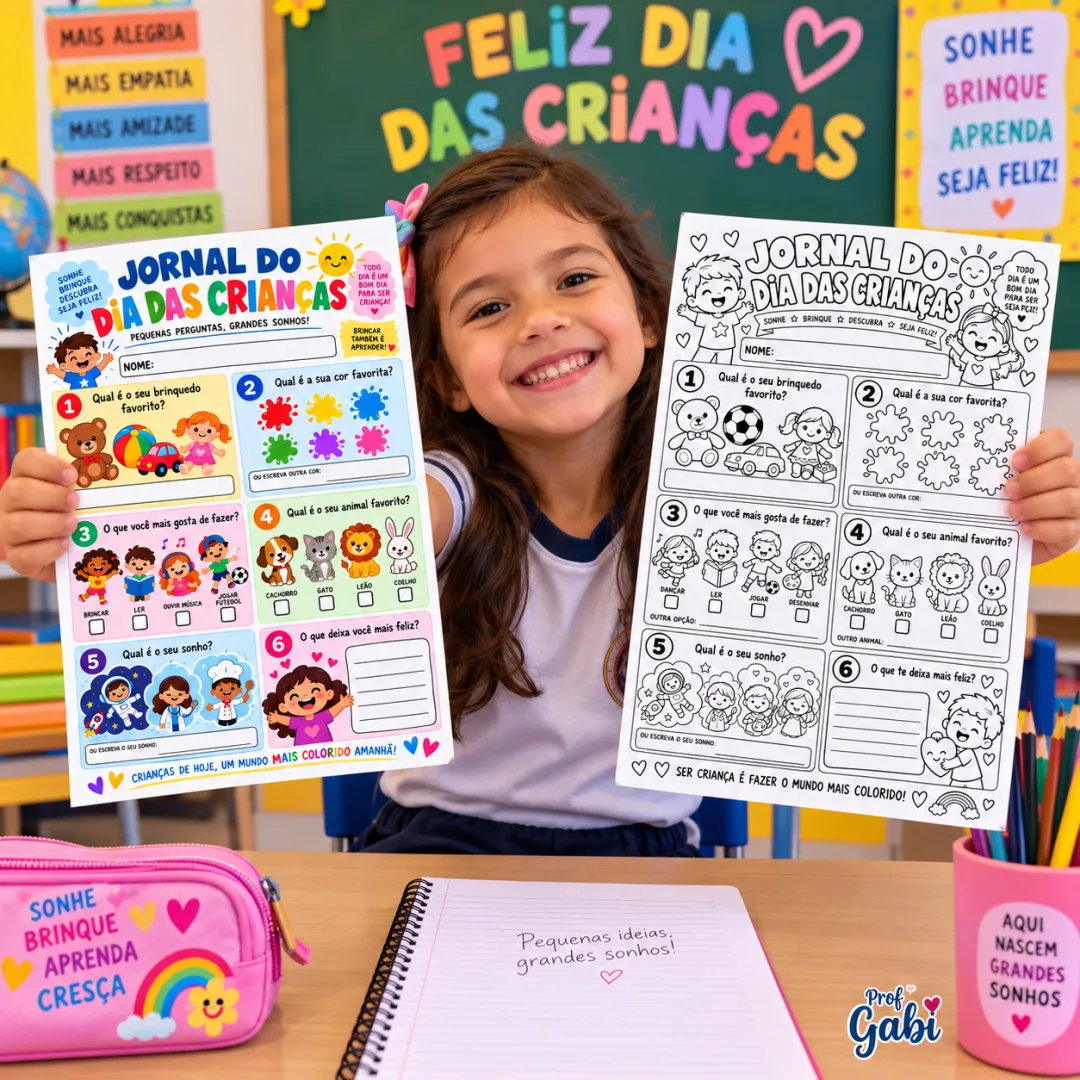 Jornal dia das crianças- atividade em PDF — imagem 2