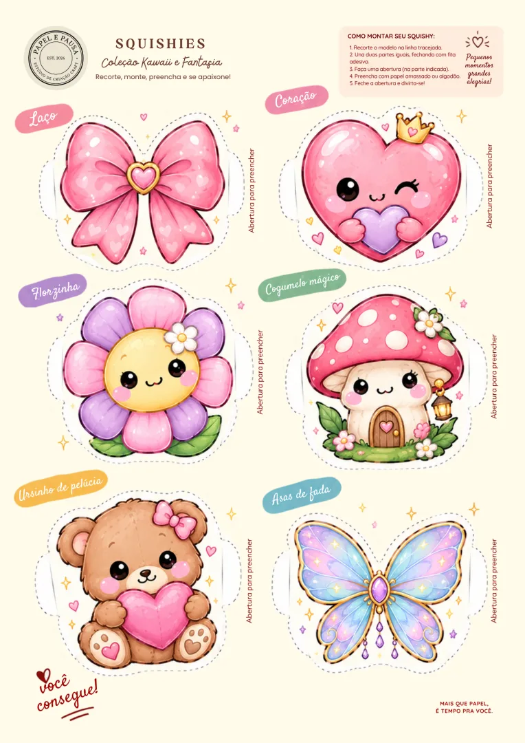 Coleção Kawaii e Fantasia: Squishies Mágicos - PDF - para Crianças a Partir dos 5 Anos Sob a Supervisão de Um Adulto — imagem 2
