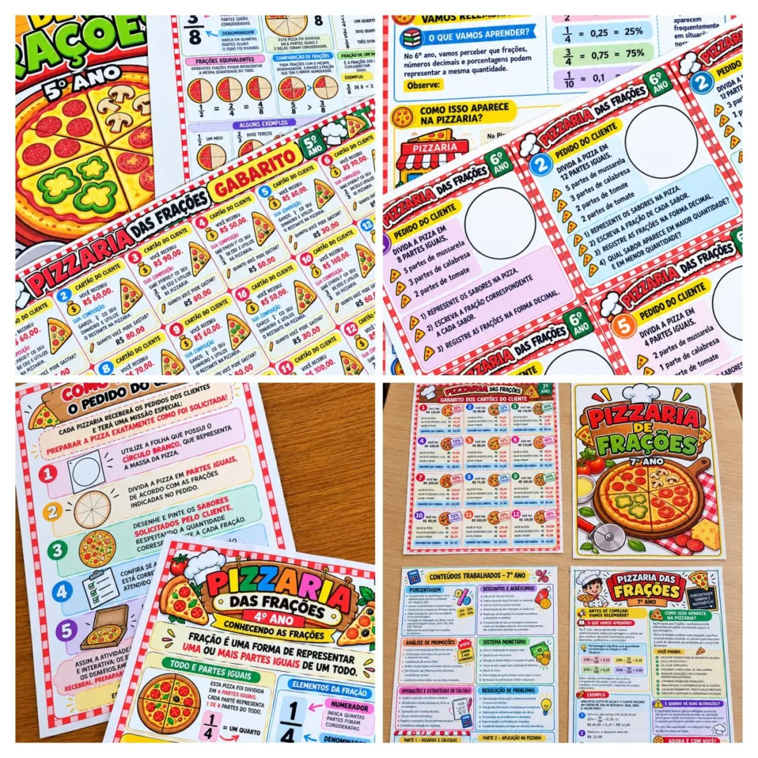 🍕  KI COMPLETO PIZZARIA DAS FRAÇÕES – 4º 5º 6º 7º Ano 🍕🍕 💰14,99 TRANSFORME O ESTUDO DAS FRAÇÕES EM UMA EXPERIÊNCIA L — imagem 2