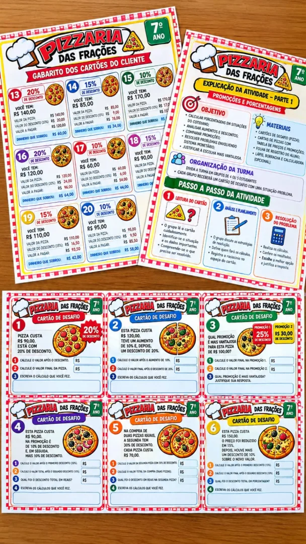 🍕  KI COMPLETO PIZZARIA DAS FRAÇÕES – 4º 5º 6º 7º Ano 🍕🍕 💰14,99 TRANSFORME O ESTUDO DAS FRAÇÕES EM UMA EXPERIÊNCIA L — imagem 4
